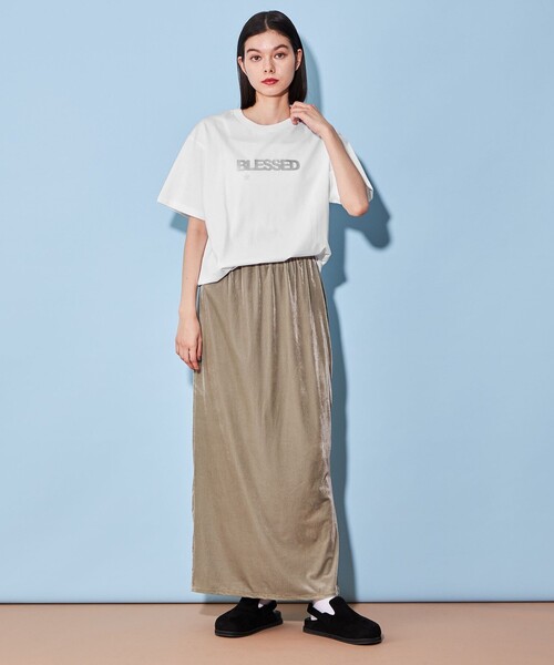 CITEN(シテン)の「<CITEN>BLESSED ロゴ Tシャツ(Tシャツ/カットソー・レディース・ロイヤルブルー/ホワイト・FREE)」の4枚目の写真