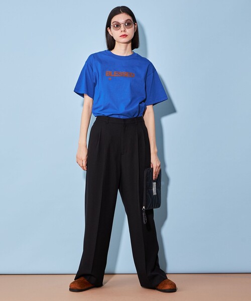 CITEN(シテン)の「<CITEN>BLESSED ロゴ Tシャツ(Tシャツ/カットソー・レディース・ロイヤルブルー/ホワイト・FREE)」の6枚目の写真
