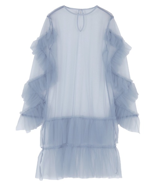 miette（ミエット）の「チュールフリルシアーワンピース（ワンピース・レディース・ピンク/ブルー/ブラック・FREE）」の13枚目の写真