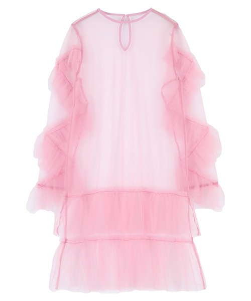 miette（ミエット）の「チュールフリルシアーワンピース（ワンピース・レディース・ピンク/ブルー/ブラック・FREE）」の14枚目の写真