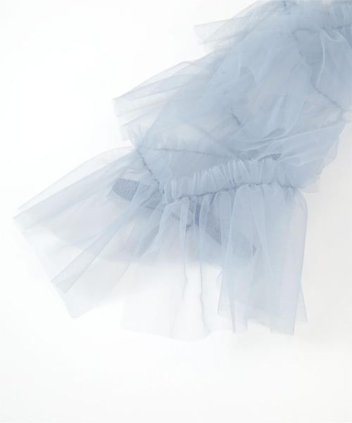 miette（ミエット）の「チュールフリルシアーワンピース（ワンピース・レディース・ピンク/ブルー/ブラック・FREE）」の16枚目の写真