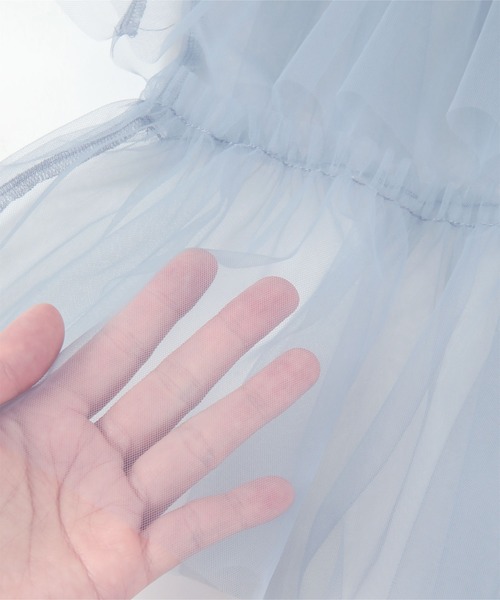 miette（ミエット）の「チュールフリルシアーワンピース（ワンピース・レディース・ピンク/ブルー/ブラック・FREE）」の18枚目の写真