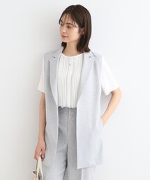 INDIVI（インディヴィ）の「◆【洗える／UVケア／接触冷感／SETUP可能】麻調ロングジレジャケット（ベスト・レディース）」