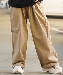【unisex】2タック ワイドストレートパンツ / デニム ワイドパンツ メンズ ワイドデニムパンツ レディース バギーパンツ