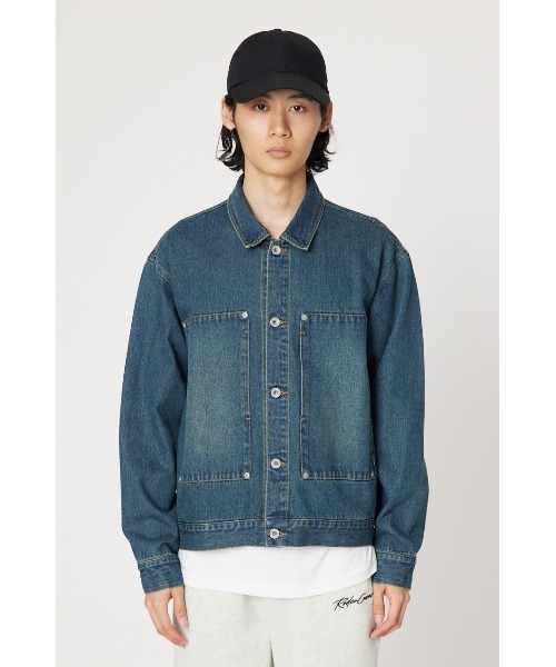 RODEO CROWNS WIDE BOWL(ロデオクラウンズワイドボウル)の「WORK DENIM ジャケット(デニムジャケット・メンズ・ブルー/ブラック・MEDIUM/LARGE)」の11枚目の写真