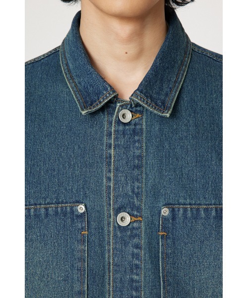 RODEO CROWNS WIDE BOWL(ロデオクラウンズワイドボウル)の「WORK DENIM ジャケット(デニムジャケット・メンズ・ブルー/ブラック・MEDIUM/LARGE)」の8枚目の写真