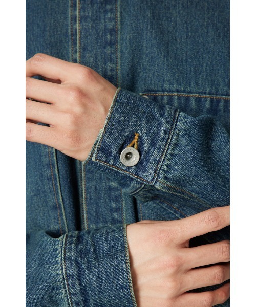RODEO CROWNS WIDE BOWL(ロデオクラウンズワイドボウル)の「WORK DENIM ジャケット(デニムジャケット・メンズ・ブルー/ブラック・MEDIUM/LARGE)」の6枚目の写真