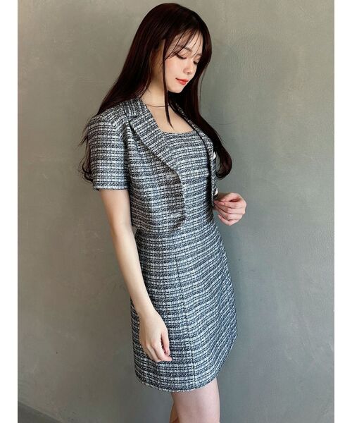 RESEXXY（リゼクシー）の「ツイードミニワンピース【セットアップ着用可能】（ワンピース・レディース・ブラック/ピンク/ブルー・FREE）」の13枚目の写真