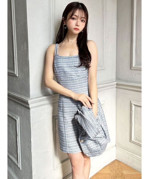 RESEXXY（リゼクシー）の「ツイードミニワンピース【セットアップ着用可能】（ワンピース・レディース・ブラック/ピンク/ブルー・FREE）」の19枚目の写真