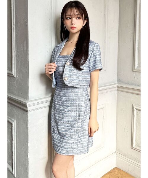 RESEXXY（リゼクシー）の「ツイードミニワンピース【セットアップ着用可能】（ワンピース・レディース・ブラック/ピンク/ブルー・FREE）」の20枚目の写真