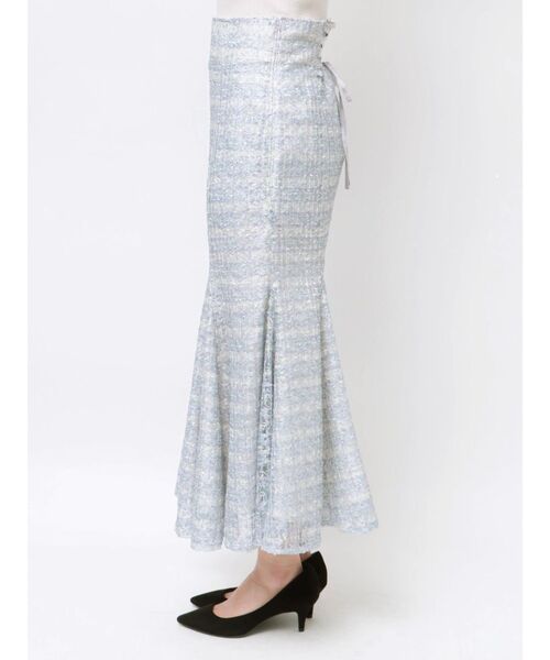 MERCURYDUO（マーキュリーデュオ）の「ツイードライクレースマーメイドスカート（スカート・レディース・ラベンダー/ミント・MEDIUM/SMALL）」の18枚目の写真