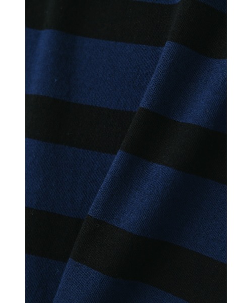 MHL.(エムエイチエル)の「COTTON LINEN STRIPE JERSEY(Tシャツ/カットソー・レディース・ナチュラル/ブルー・2)」の5枚目の写真