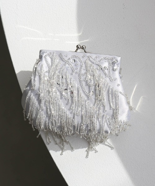 Dorry Doll(ドリードール)の「ビジューフリンジバッグ(ハンドバッグ・レディース・ブラック/グレー/ベージュ・FREE)」の1枚目の写真