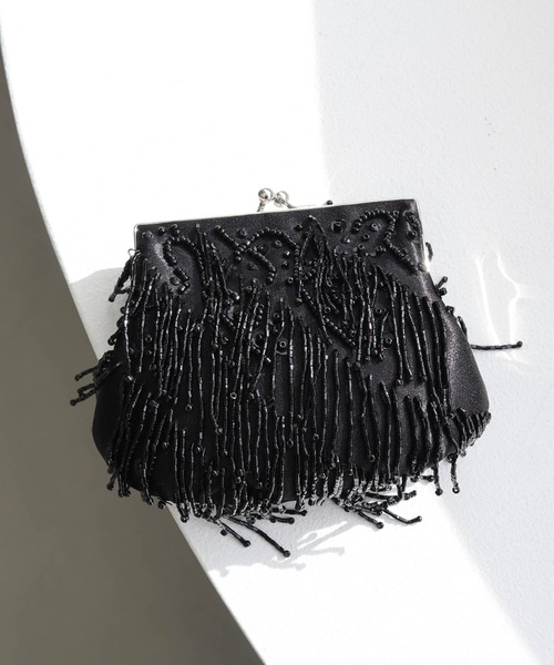 Dorry Doll(ドリードール)の「ビジューフリンジバッグ(ハンドバッグ・レディース・ブラック/グレー/ベージュ・FREE)」の2枚目の写真