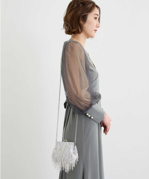 Dorry Doll(ドリードール)の「ビジューフリンジバッグ(ハンドバッグ・レディース・ブラック/グレー/ベージュ・FREE)」の7枚目の写真