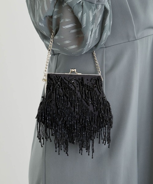 Dorry Doll(ドリードール)の「ビジューフリンジバッグ(ハンドバッグ・レディース・ブラック/グレー/ベージュ・FREE)」の10枚目の写真