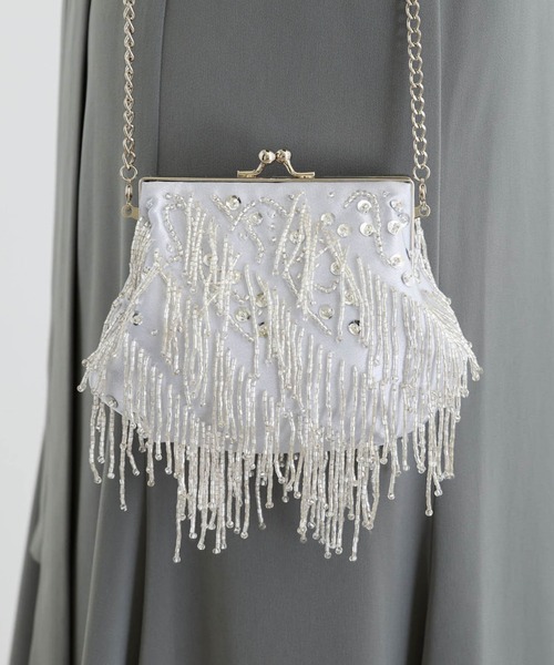 Dorry Doll(ドリードール)の「ビジューフリンジバッグ(ハンドバッグ・レディース・ブラック/グレー/ベージュ・FREE)」の8枚目の写真