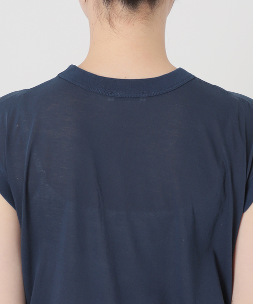 VERMEIL par iena(ヴェルメイユパーイエナ)の「【ATON/エイトン】Garmentdyed 60 Fresca 別注ノースリーブTシャツ(Tシャツ/カットソー・レディース・ネイビー・SMALL)」の13枚目の写真
