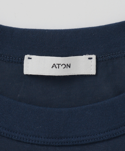 VERMEIL par iena(ヴェルメイユパーイエナ)の「【ATON/エイトン】Garmentdyed 60 Fresca 別注ノースリーブTシャツ(Tシャツ/カットソー・レディース・ネイビー・SMALL)」の17枚目の写真