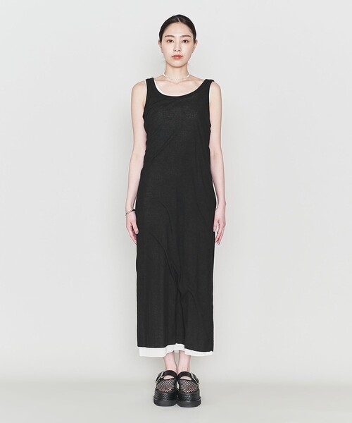 ASTRAET(アストラット)の「<ASTRAET>コットン シアー ノースリーブ マキシワンピース(ワンピース・レディース・ブラック/ホワイト/グレー・FREE)」の14枚目の写真