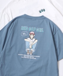 Red Cap Girl/レッドキャップガール オーバーサイズ バックプリント ロゴ ワンポイント刺繍 半袖Tシャツ/レディース メンズ