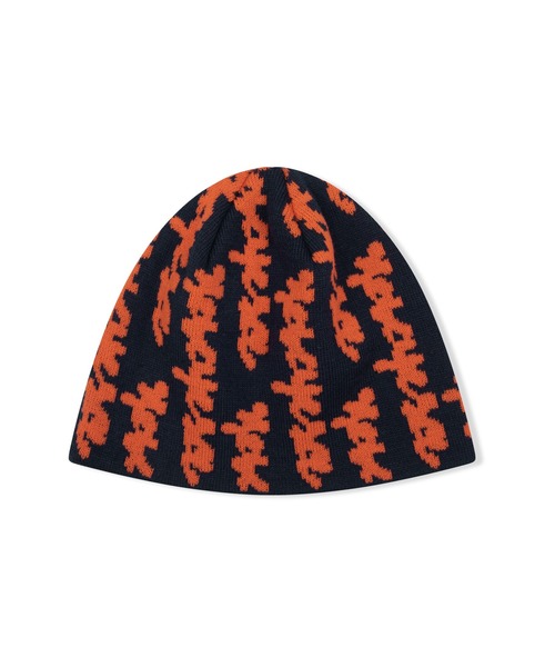 YESEYESEE(イエスアイシー)の「Doodled Jacquard Beanie(ニットキャップ/ビーニー・メンズ・ブラック/ネイビー/バーガンディー・FREE)」の2枚目の写真