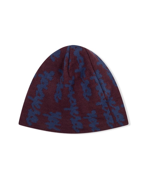 YESEYESEE(イエスアイシー)の「Doodled Jacquard Beanie(ニットキャップ/ビーニー・メンズ・ブラック/ネイビー/バーガンディー・FREE)」の3枚目の写真