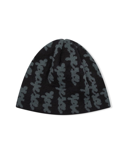 YESEYESEE(イエスアイシー)の「Doodled Jacquard Beanie(ニットキャップ/ビーニー・メンズ・ブラック/ネイビー/バーガンディー・FREE)」の6枚目の写真