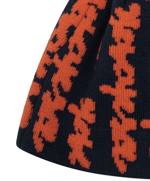 YESEYESEE(イエスアイシー)の「Doodled Jacquard Beanie(ニットキャップ/ビーニー・メンズ・ブラック/ネイビー/バーガンディー・FREE)」の5枚目の写真