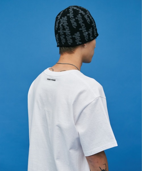 YESEYESEE(イエスアイシー)の「Doodled Jacquard Beanie(ニットキャップ/ビーニー・メンズ・ブラック/ネイビー/バーガンディー・FREE)」の10枚目の写真