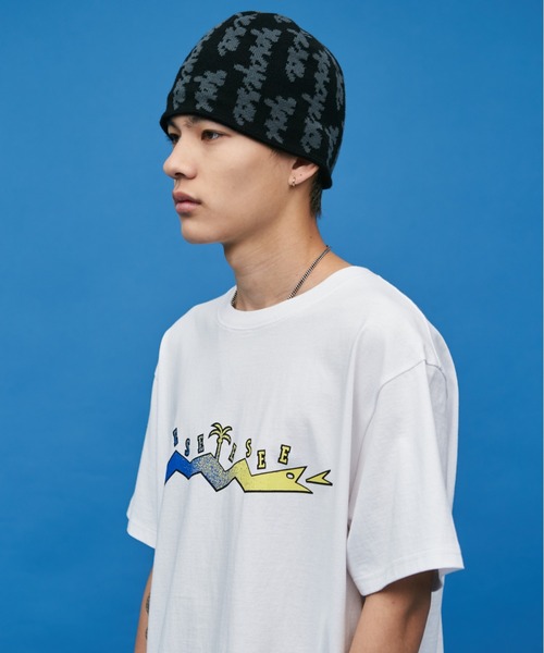 YESEYESEE(イエスアイシー)の「Doodled Jacquard Beanie(ニットキャップ/ビーニー・メンズ・ブラック/ネイビー/バーガンディー・FREE)」の16枚目の写真