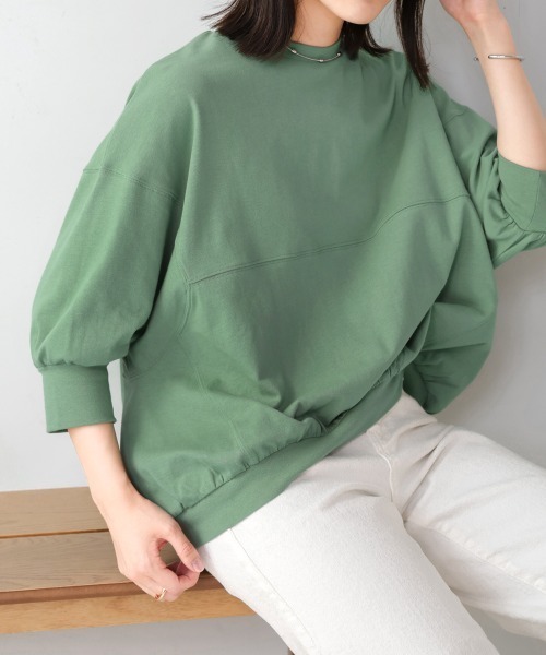 Bou Jeloud(ブージュルード)の「切替ドルマンカットソー(Tシャツ/カットソー・レディース・オフホワイト/チャコールグレー/グリーン・FREE)」の20枚目の写真
