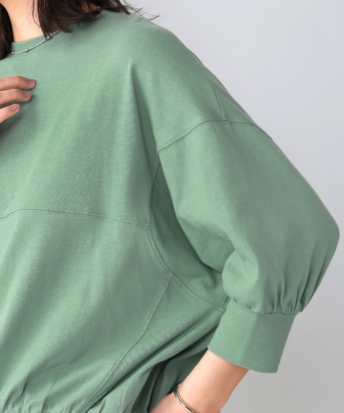 Bou Jeloud(ブージュルード)の「切替ドルマンカットソー(Tシャツ/カットソー・レディース・オフホワイト/チャコールグレー/グリーン・FREE)」の11枚目の写真