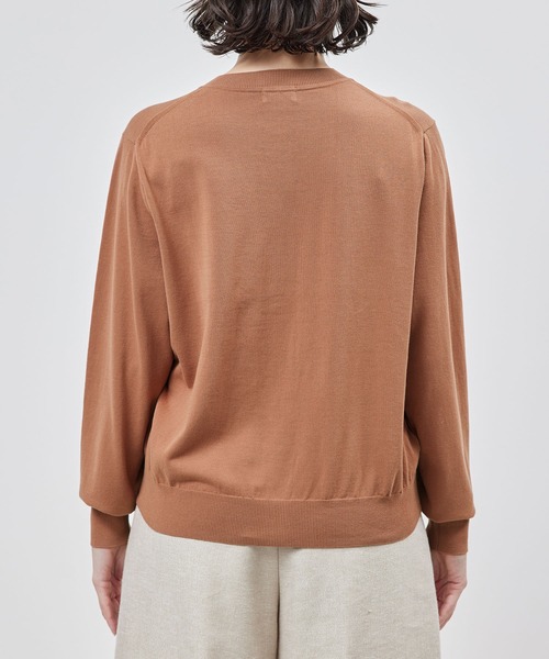 ROPE'（ロペ）の「【洗える】【接触冷感】ICE COTTONカーディガン【アンサンブル対応】【雑誌/メディア掲載】（カーディガン/ボレロ・レディース・ブラック/ピンク系その他/オフホワイト/キャメル/イエロー/ブルー系その他4・FREE）」の18枚目の写真