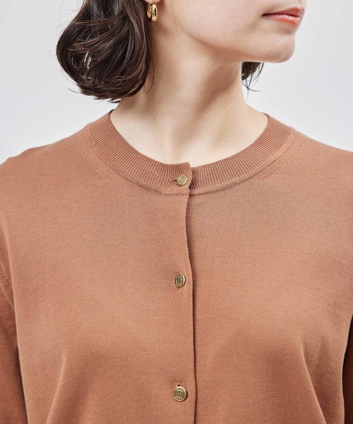 ROPE'（ロペ）の「【洗える】【接触冷感】ICE COTTONカーディガン【アンサンブル対応】【雑誌/メディア掲載】（カーディガン/ボレロ・レディース・ブラック/ピンク系その他/オフホワイト/キャメル/イエロー/ブルー系その他4・FREE）」の19枚目の写真