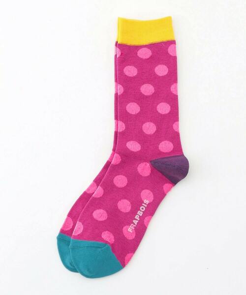FRAPBOIS(フラボア)の「シャドードットソックス(ソックス/靴下・レディース・オレンジ/ピンク/グリーン・FREE)」の1枚目の写真