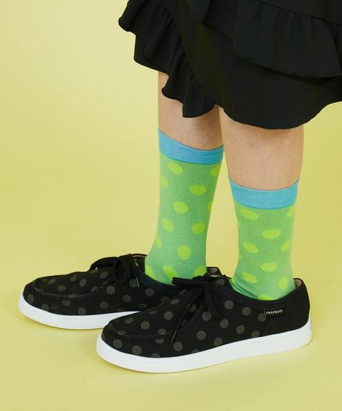 FRAPBOIS(フラボア)の「シャドードットソックス(ソックス/靴下・レディース・オレンジ/ピンク/グリーン・FREE)」の14枚目の写真