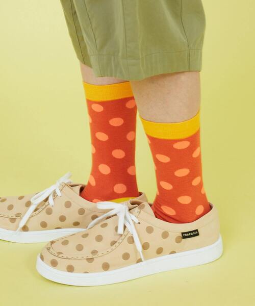FRAPBOIS(フラボア)の「シャドードットソックス(ソックス/靴下・レディース・オレンジ/ピンク/グリーン・FREE)」の10枚目の写真