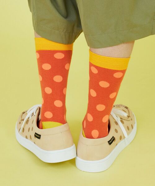 FRAPBOIS(フラボア)の「シャドードットソックス(ソックス/靴下・レディース・オレンジ/ピンク/グリーン・FREE)」の9枚目の写真