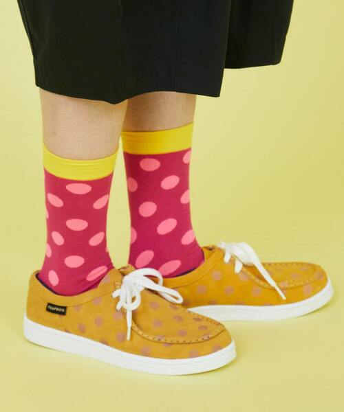 FRAPBOIS(フラボア)の「シャドードットソックス(ソックス/靴下・レディース・オレンジ/ピンク/グリーン・FREE)」の5枚目の写真