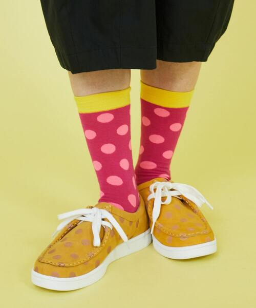 FRAPBOIS(フラボア)の「シャドードットソックス(ソックス/靴下・レディース・オレンジ/ピンク/グリーン・FREE)」の4枚目の写真