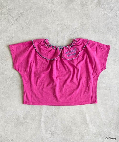 Disney（ディズニー）の「【Disney】ミッキーマウス/ビッグカラー2WAYチュニック（kids/XS～LL）（チュニック・キッズ・ピンク/チャコール・L/M/S/XS/LL）」の3枚目の写真