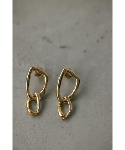 STYLEMIXER（スタイルミキサー）の「スウェイチェーンピアス（ピアス（両耳用）・レディース・シルバー/ゴールド・FREE）」の3枚目の写真