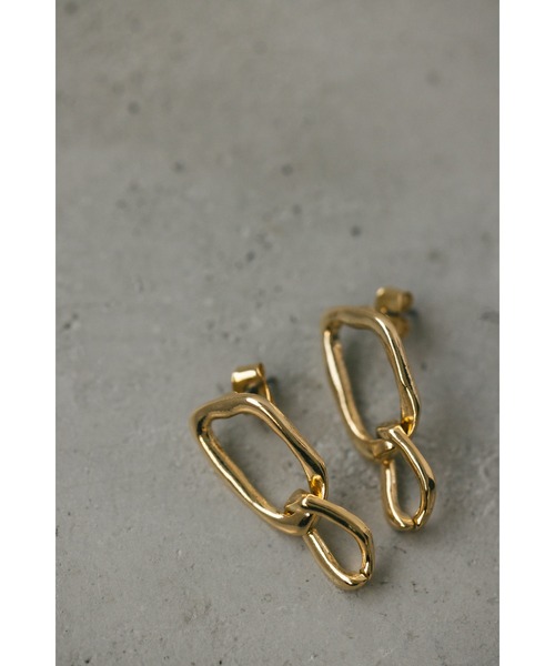STYLEMIXER（スタイルミキサー）の「スウェイチェーンピアス（ピアス（両耳用）・レディース・シルバー/ゴールド・FREE）」の4枚目の写真