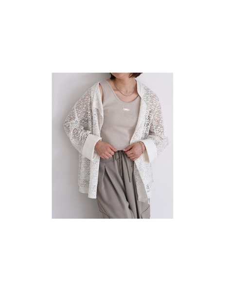 Eimee Law（エイミーロウ）の「2WAYテレコタンクトップス（タンクトップ・レディース・スミクロ/アイボリー/ブルー/ブラック/ライトベージュ/オフホワイト/ライトグレー・38/FREE）」の6枚目の写真