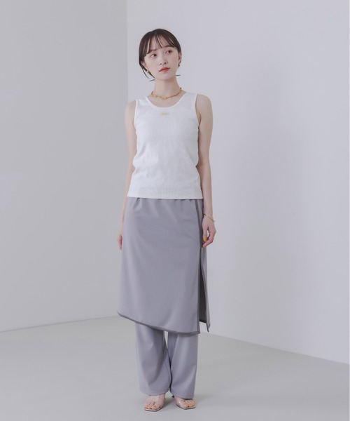 Eimee Law（エイミーロウ）の「2WAYテレコタンクトップス（タンクトップ・レディース・スミクロ/アイボリー/ブルー/ブラック/ライトベージュ/オフホワイト/ライトグレー・38/FREE）」の14枚目の写真