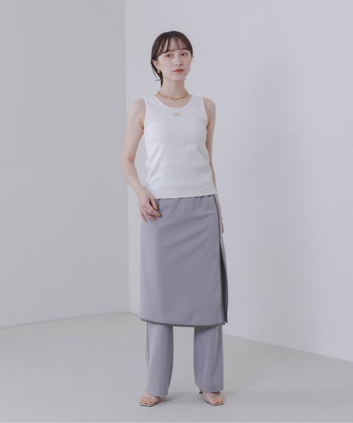 Eimee Law（エイミーロウ）の「2WAYテレコタンクトップス（タンクトップ・レディース・スミクロ/アイボリー/ブルー/ブラック/ライトベージュ/オフホワイト/ライトグレー・38/FREE）」の15枚目の写真