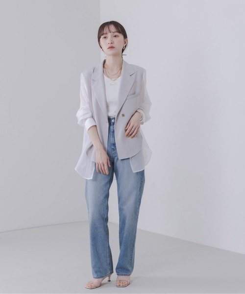 Eimee Law（エイミーロウ）の「2WAYテレコタンクトップス（タンクトップ・レディース・スミクロ/アイボリー/ブルー/ブラック/ライトベージュ/オフホワイト/ライトグレー・38/FREE）」の17枚目の写真