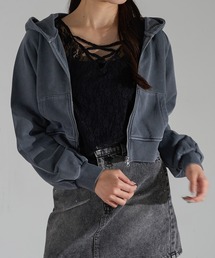 ピグメントクロップドパーカ―