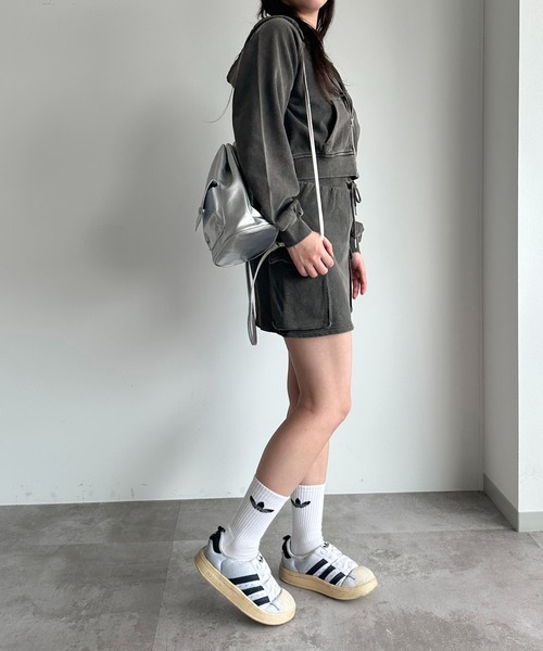 apres jour mignon（アプレジュールミニョン）の「ピグメントクロップドパーカ―（パーカー・レディース・カーキ/ブラウン系その他/ブラック系その他/ネイビー・X-LARGE/フリー）」の22枚目の写真